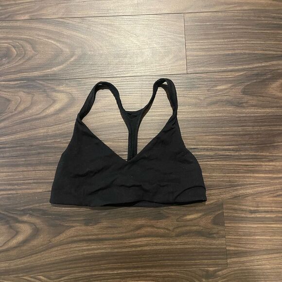 Lululemon Black Sports Bra with Racerback Design - Picture 1 of 4